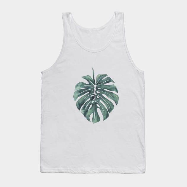 Simple monstera leaf Tank Top by gusstvaraonica